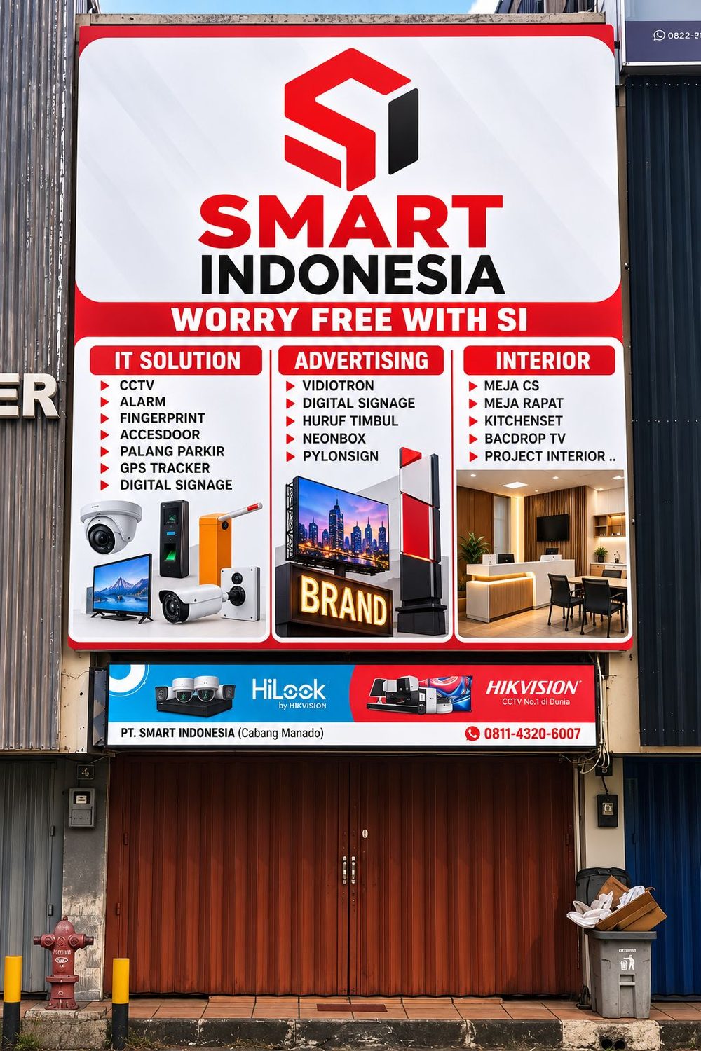 Foto tampak depan kantor CV Smart Indonesia cabang Manado