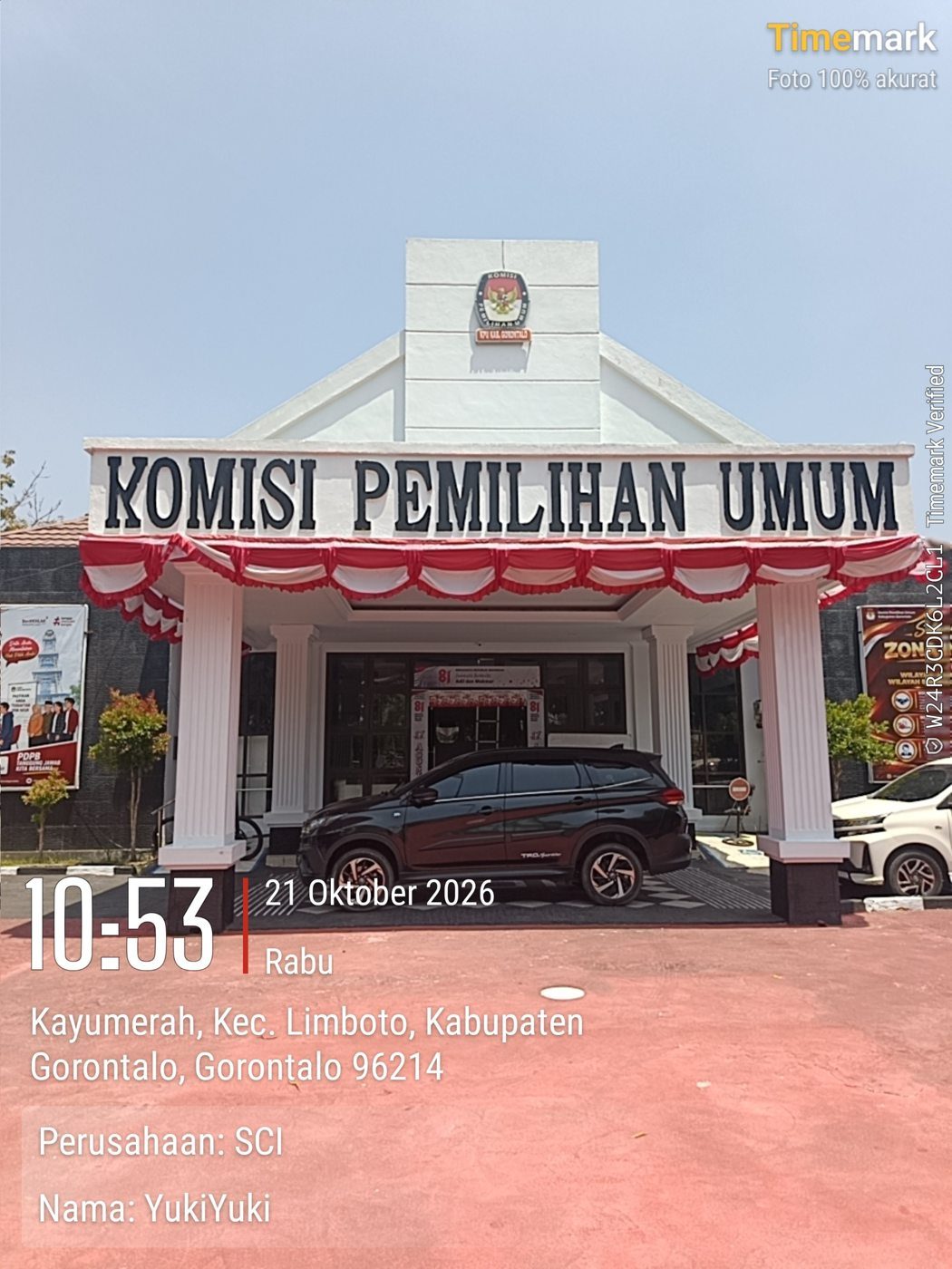 Pekerjaan lapangan — KPU Kabupaten Gorontalo — Limboto
