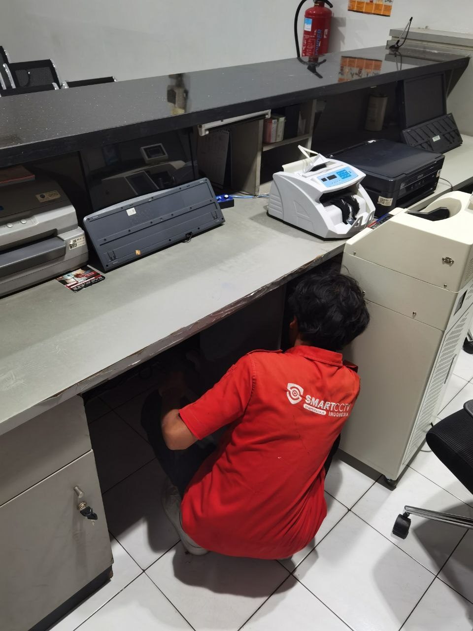 Instalasi mesin antrian — BRI Unit Nolokerto — dokumentasi foto 2